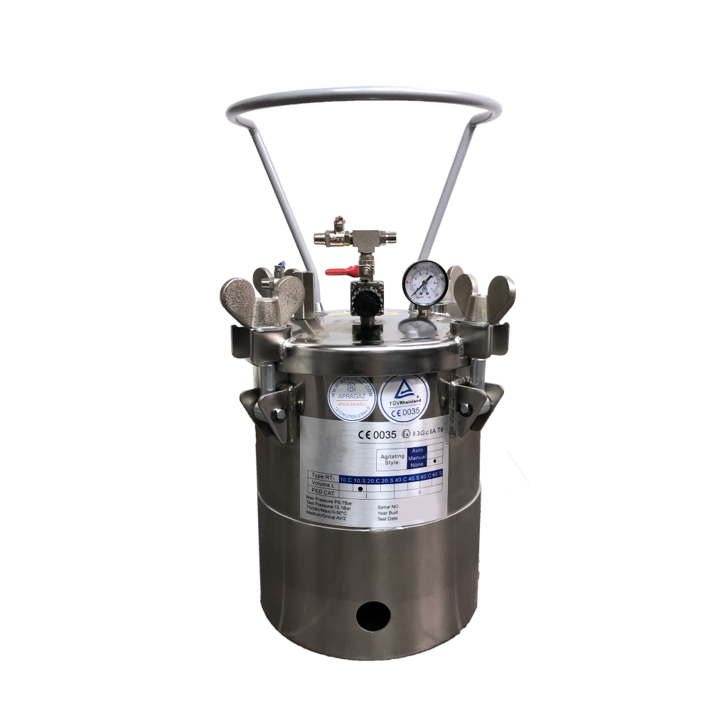 Rezervor de presiune cu agitator pneumatic